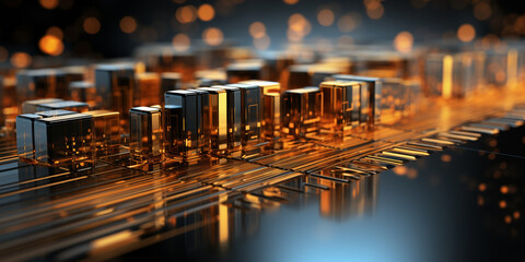 abstract technology communication concept Background 3d render