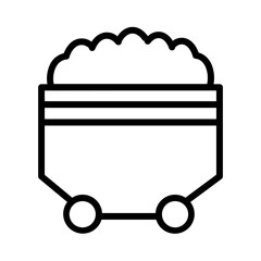 Gold Money Cart Outline Icon