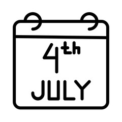 July Calendar Date Solid Icon