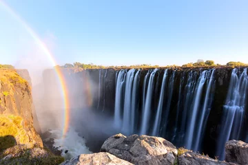 Foto op Aluminium Victoria falls - The biggest waterfall in Africa, bordering Zambia and Zimbabwe © minoandriani