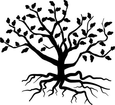 silhouette of tree art