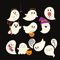 Halloween Cute Ghost Illustration