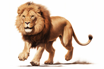 Obraz premium lion isolated on white background