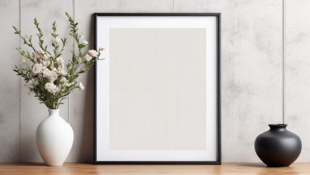 Frame mockup for selling digital prints. Blank frame. Insert your own picture.
