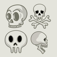 Collection of Cartoon Skull Illustration