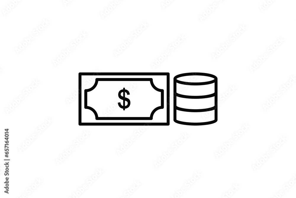 Poster dollar sign icon. icon related to business. suitable for web site design, app, ui, user interfaces. 