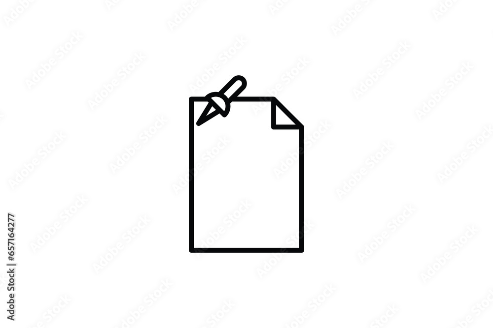 Poster paperwork icon. icon related to business. suitable for web site design, app, ui, user interfaces. li