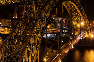 The Dom Luís I Bridge or Luís I Bridge, is a double-deck metal arch bridge that spans the River Douro between the cities of Porto and Vila Nova de Gaia in Portugal.
