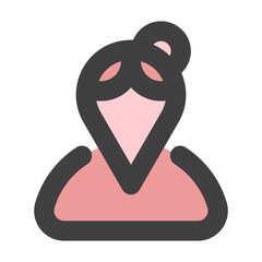 woman icon filled line style