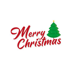 Fototapeta na wymiar Merry Christmas Logo Design