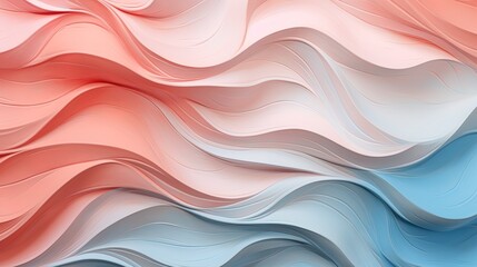 Blue and pink wave background, generated by AI