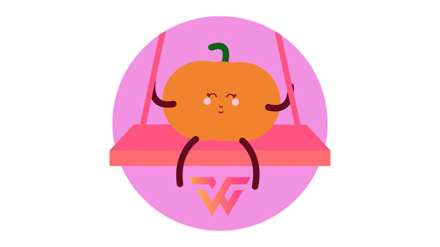 Halloween Pumpkin Nice in Swing Loop Logo Reveal