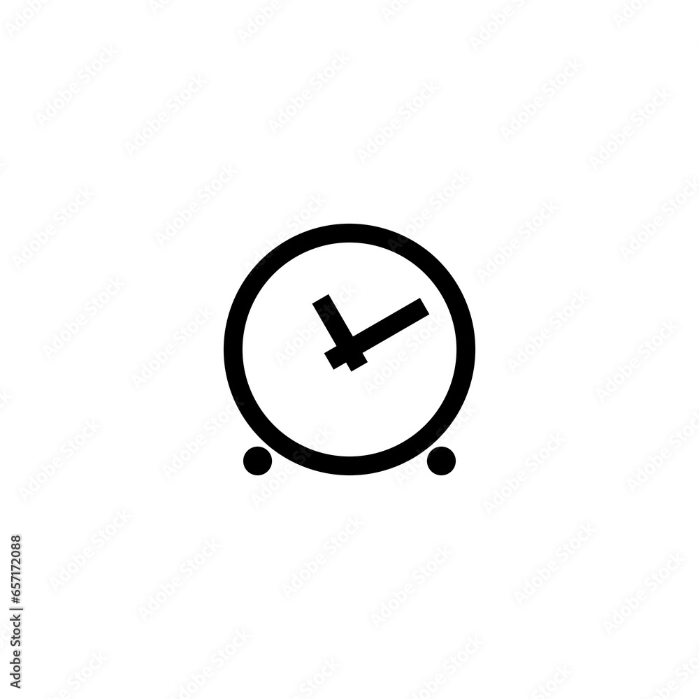 Poster simple clock icon isolated on transparent background
