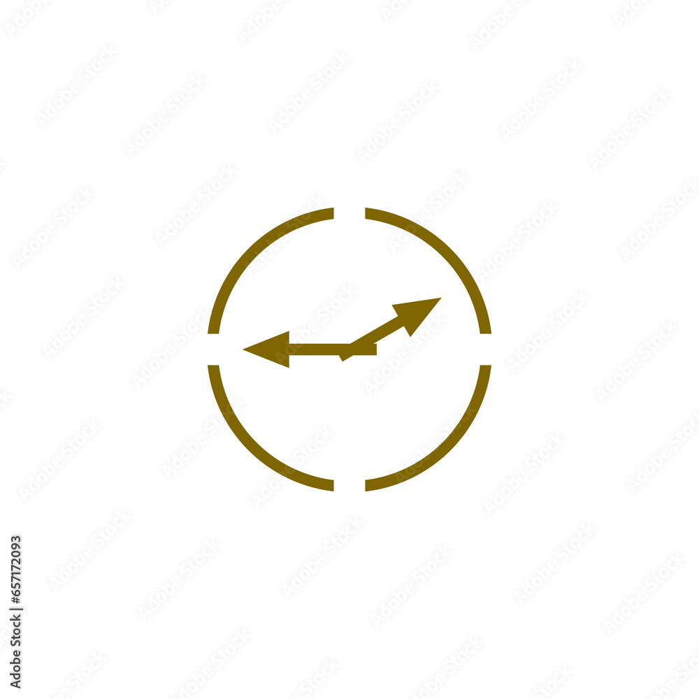 Poster simple clock icon isolated on transparent background