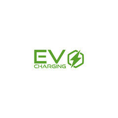 Electric car charging icon isolated on transparent background