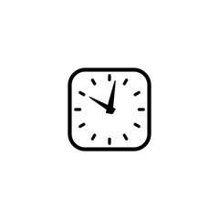 Simple clock icon isolated on transparent background