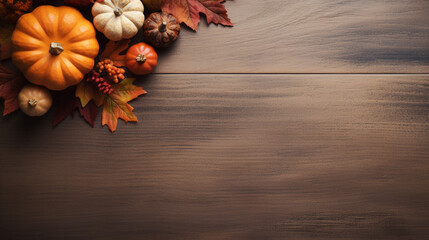 Thanksgiving background with copy space.