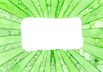 Aquarell Hintergrund gr&uuml;ner Rahmen