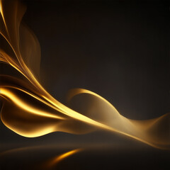 abstract background with smoke - golden smoke Background - fire smoke background - Generative AI