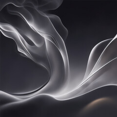 abstract smoke waves - gray smoke Background - fire smoke background - Generative AI