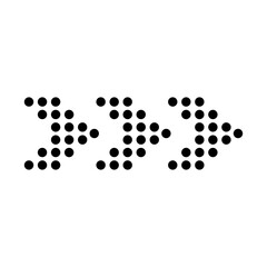 arrows with halftone effect. Vector illustration