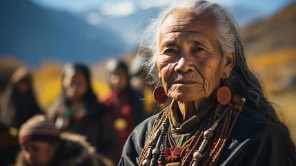 Photo sur Plexiglas Manaslu Portrait of a Woman From a Tribal Community