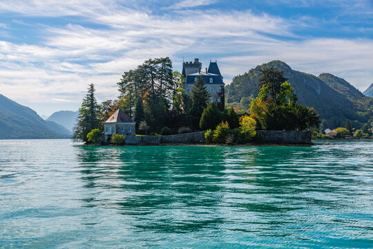 La presqu'&icirc;le de duingt, sur le Lac d'Annecy, Haute-Savoie, France