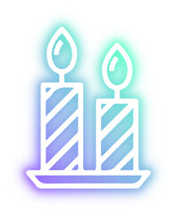 Set of Christmas neon