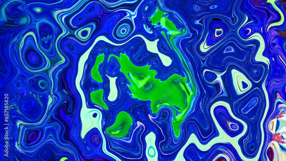 Wall mural abstract pattern shape moving shiny liquid . seamless wavy dynamic smooth creative texture liquid