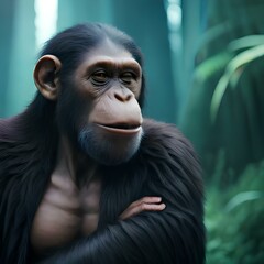 The monkey. generated with AI