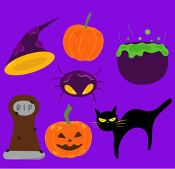Halloween Set Illustration