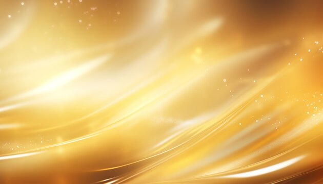 Blurred gold wave background with shiny glitters. Shine metallic gold texture.