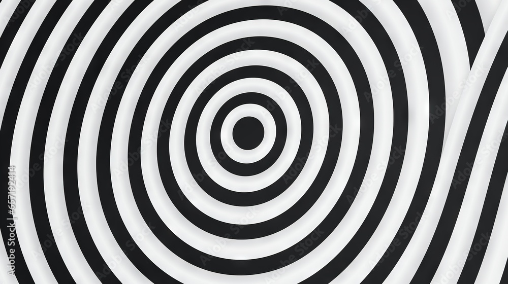 Poster a black and white picture of a circular object in the center. generative ai