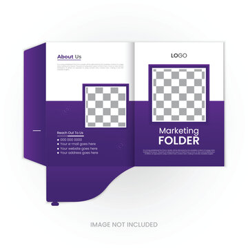 Creative modern marketing folder design template