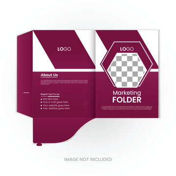 Creative modern marketing folder design template