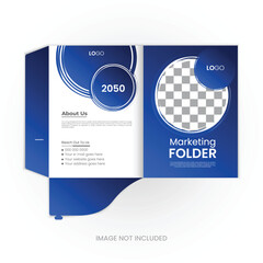 Creative modern marketing folder design template