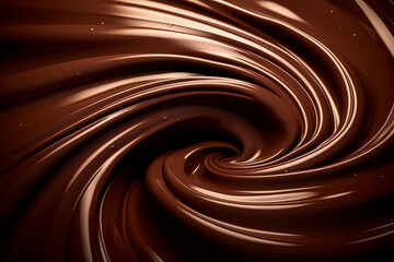 Generative AI illustration of chocolate background with wave movements