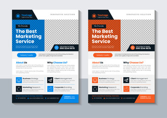 Creative Corporate Flyer Design, Business Professional Marketing Flyer Template, Annual Report, layout, Vector Illustrator