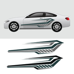 modern car wrap sticker design vector.