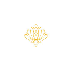 Golden Lotus symbol icon