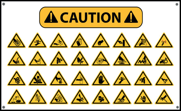 caution label for use in industrial applications.