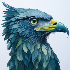 Fototapeta premium Watercolor Eagle Illustration, generative ai