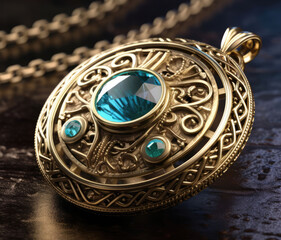 Exquisite diamond amulet necklace, a fantasy of elegance and charm