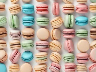 Obraz premium colorful macaroons isolated on white color