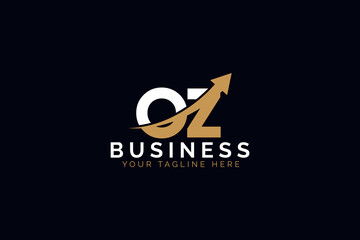 Minimal Awesome Letter O Z And Arrow Logo
