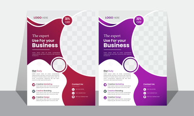 Creative modern business flyer design template