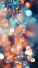 Fototapeta na wymiar Sparkling Christmas lights in soft focus