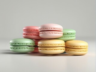 Obraz premium colorful macaroons isolated on white