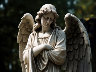 Angel statue in the cemetery