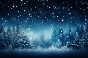 Fototapeta na wymiar snow, christmas, winter, light, holiday, star, snowflake, sky, blue, snowflakes